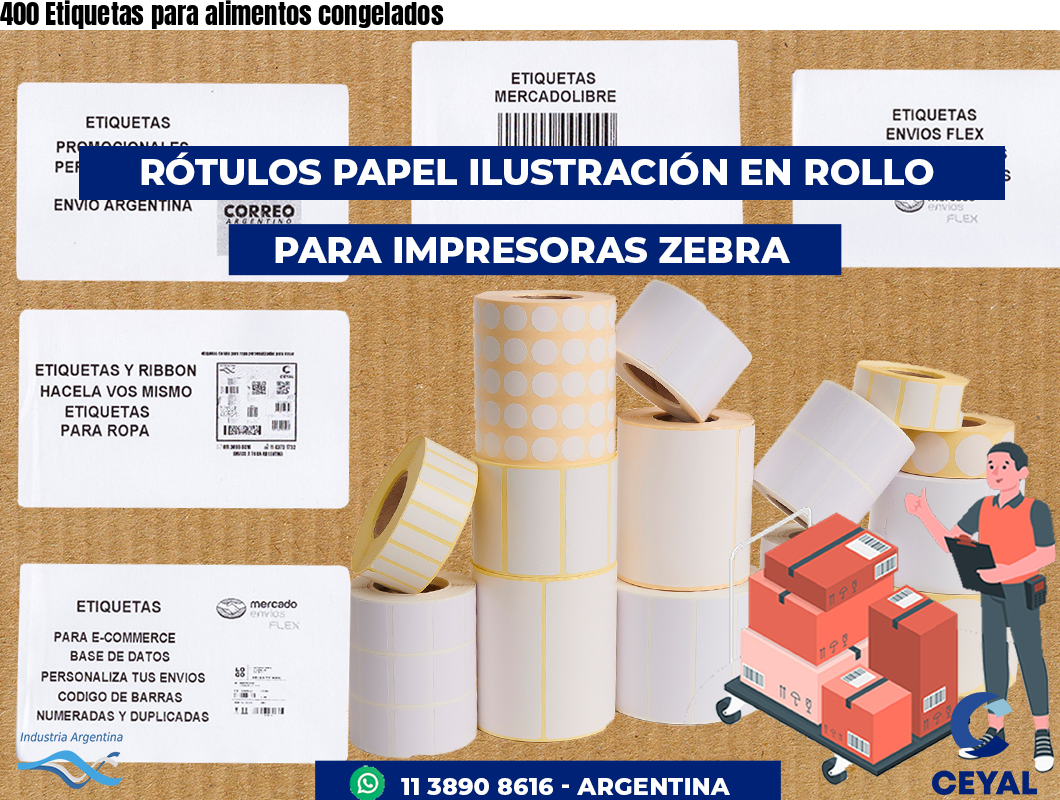 400 Etiquetas para alimentos congelados