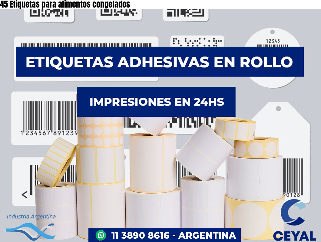 45 Etiquetas para alimentos congelados