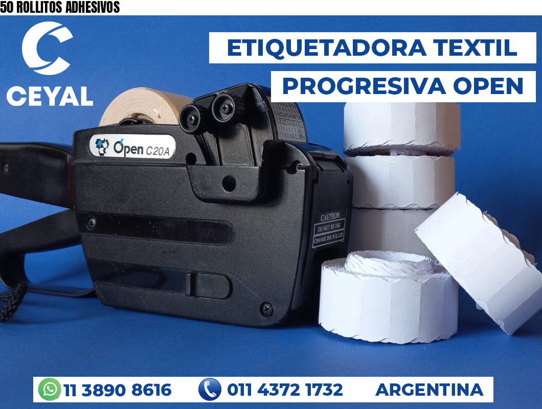 50 ROLLITOS ADHESIVOS