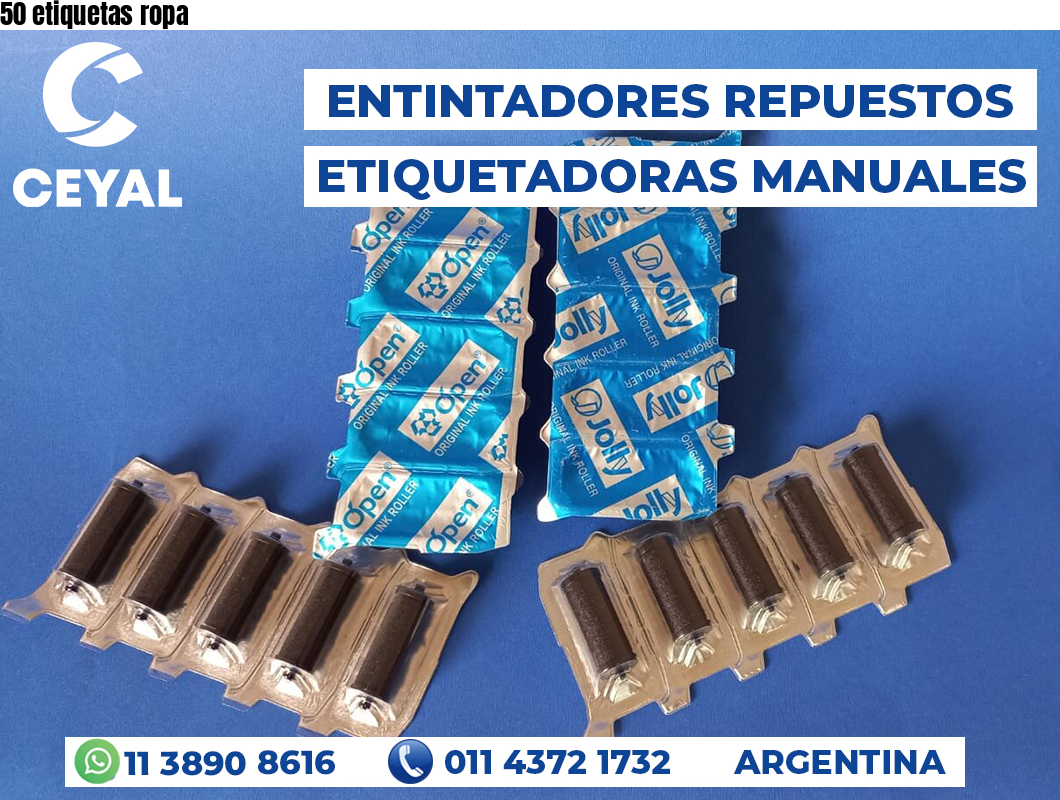 50 etiquetas ropa