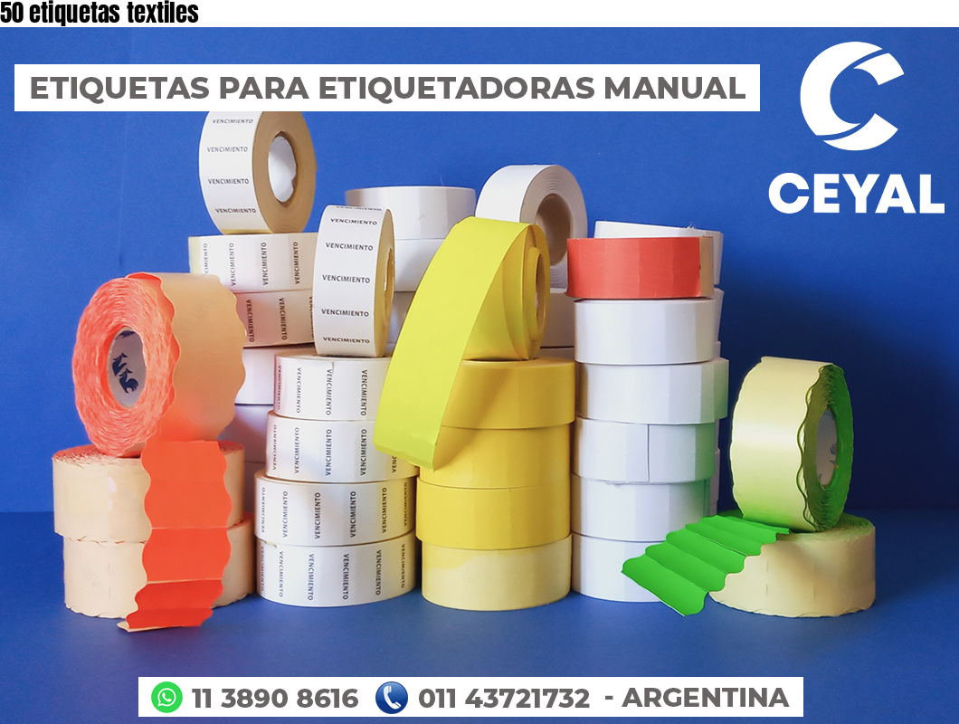 50 etiquetas textiles