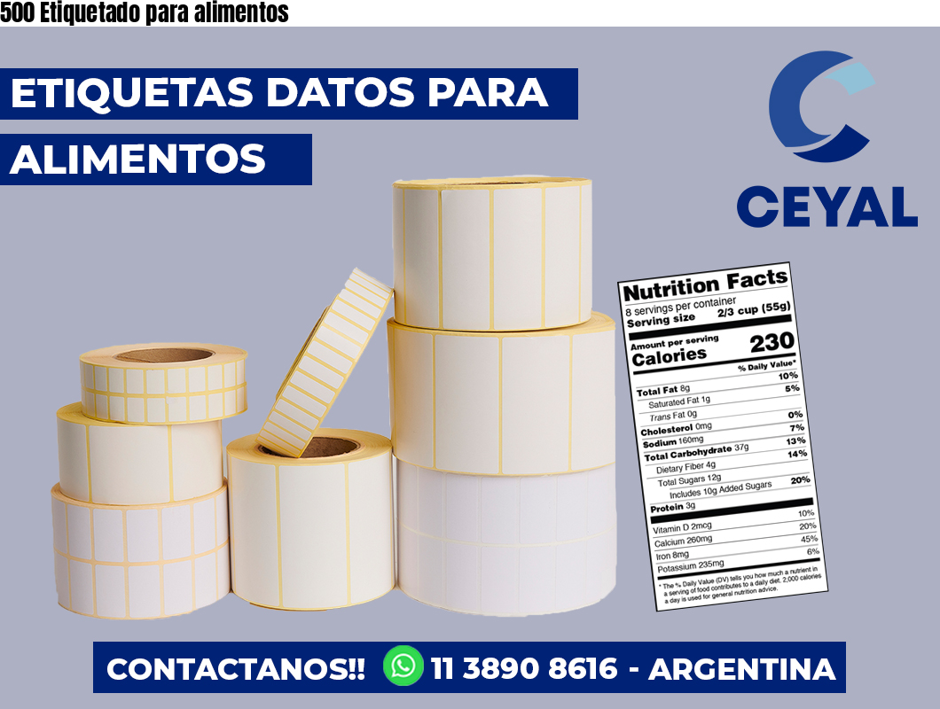 500 Etiquetado para alimentos