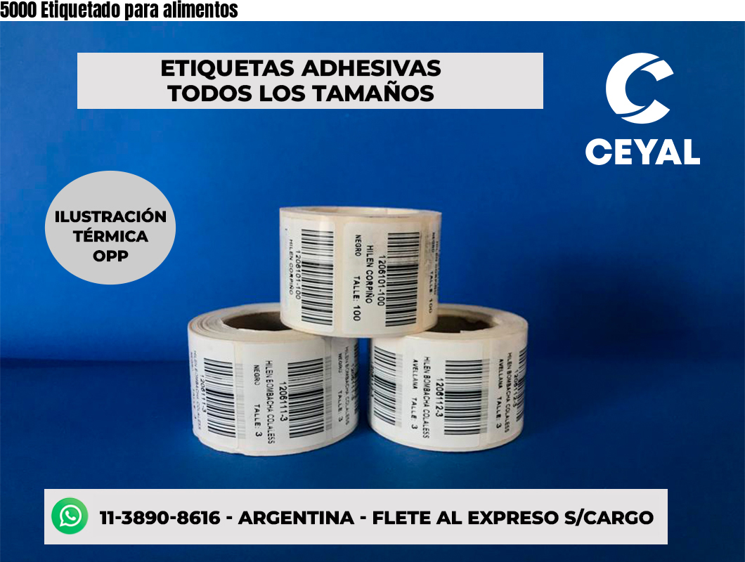 5000 Etiquetado para alimentos