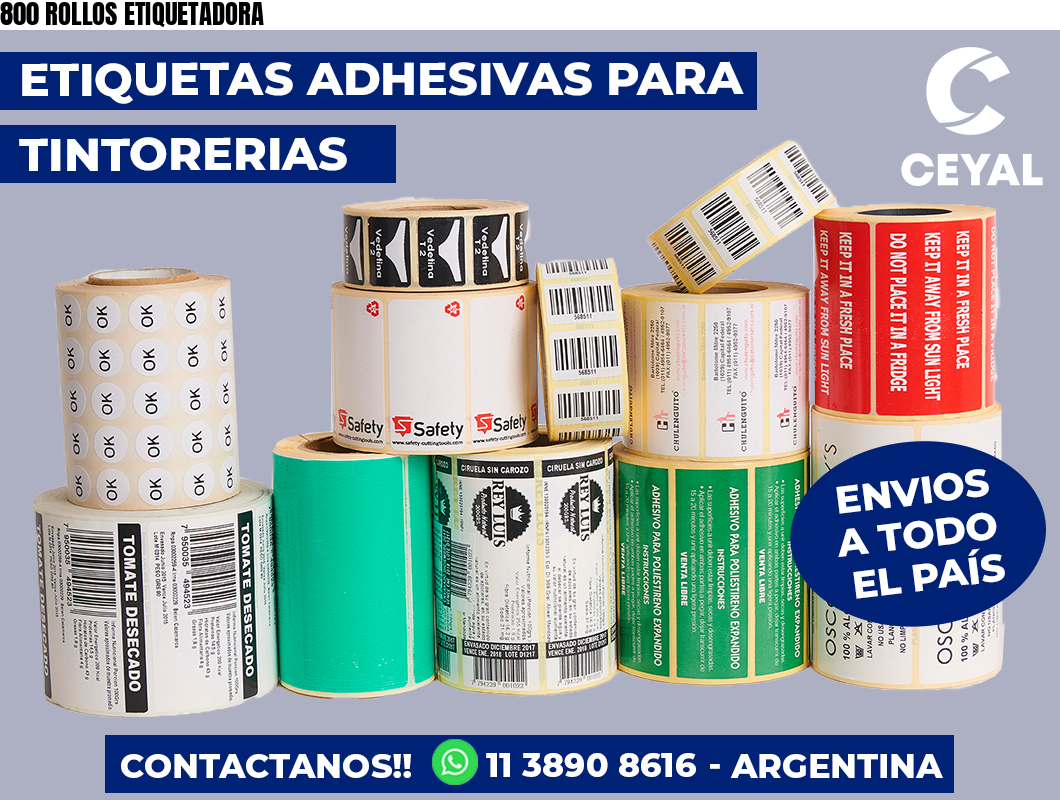 800 ROLLOS ETIQUETADORA