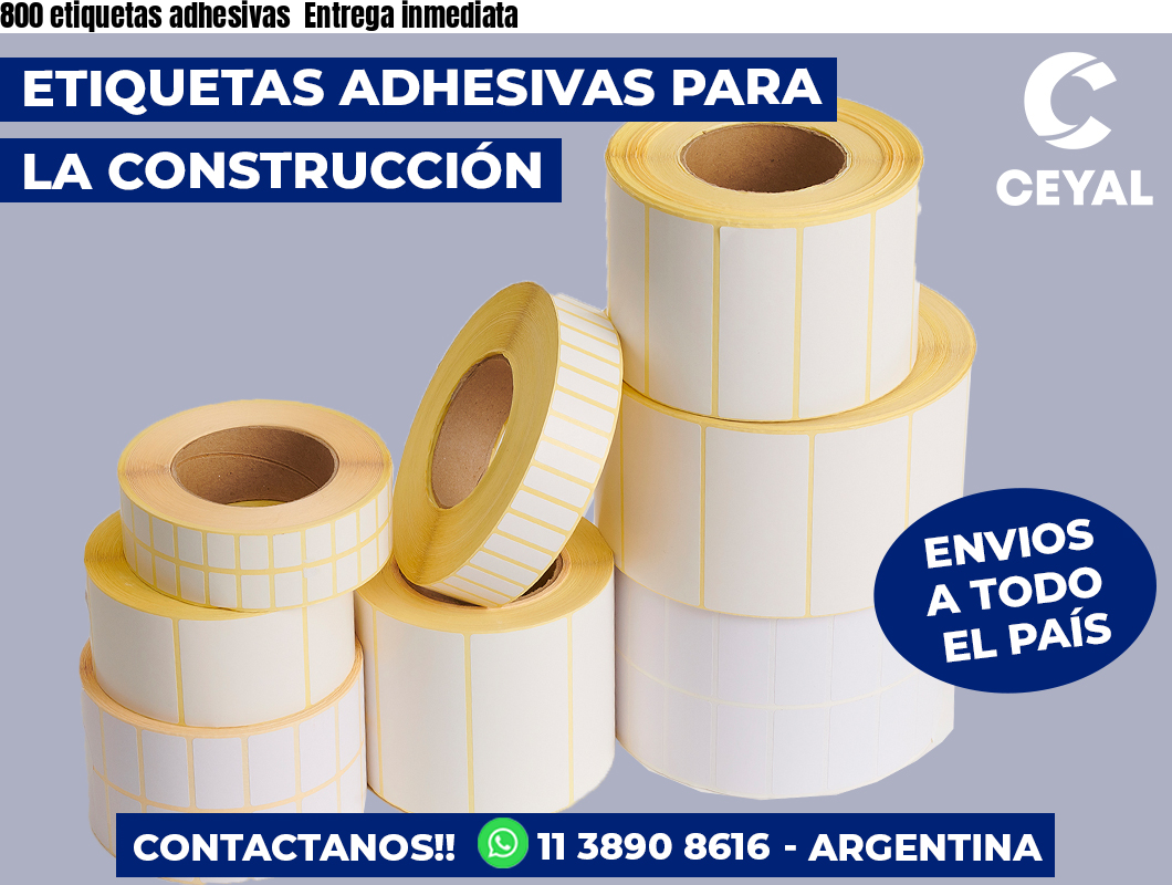 800 etiquetas adhesivas  Entrega inmediata