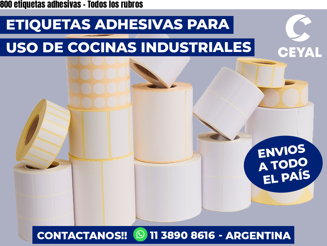 800 etiquetas adhesivas – Todos los rubros