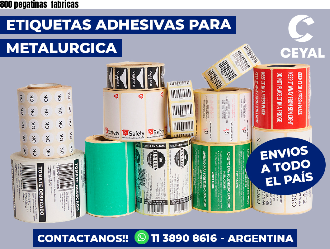800 pegatinas  fabricas