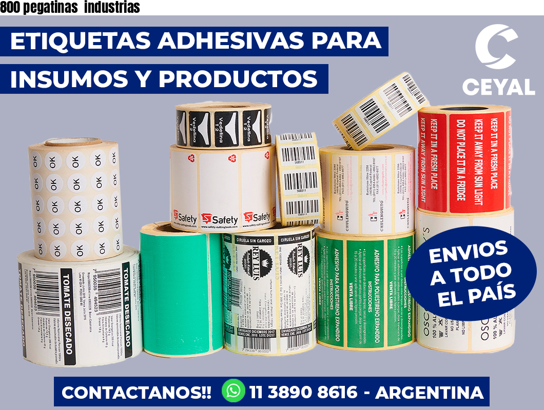 800 pegatinas  industrias