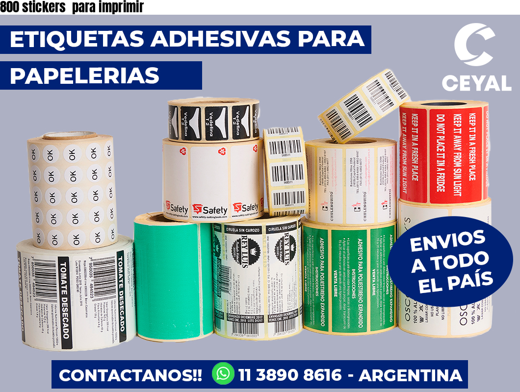 800 stickers  para imprimir