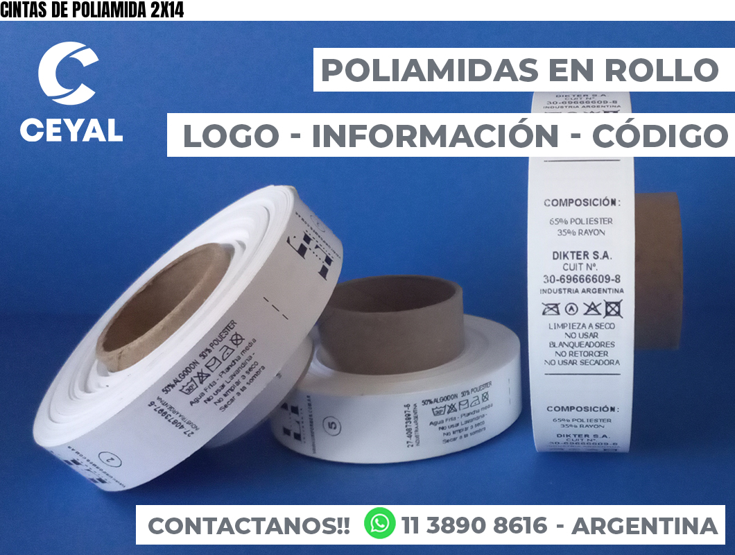 CINTAS DE POLIAMIDA 2X14
