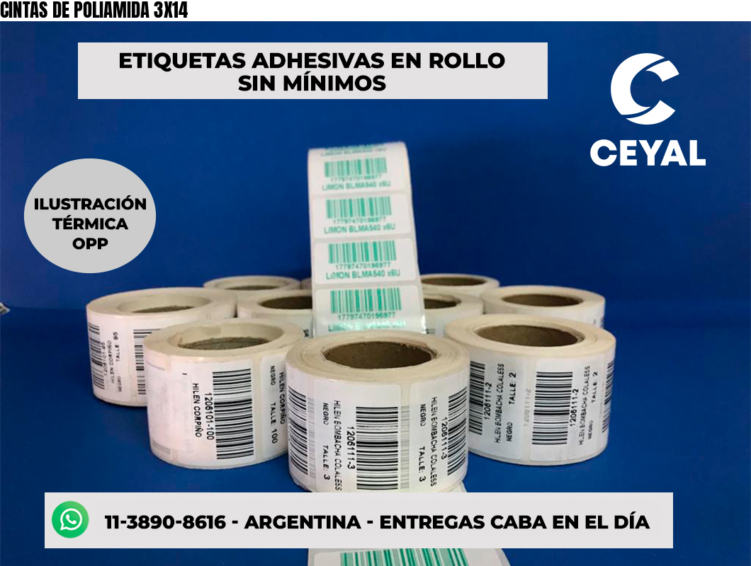 CINTAS DE POLIAMIDA 3X14