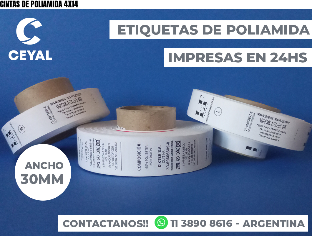 CINTAS DE POLIAMIDA 4X14