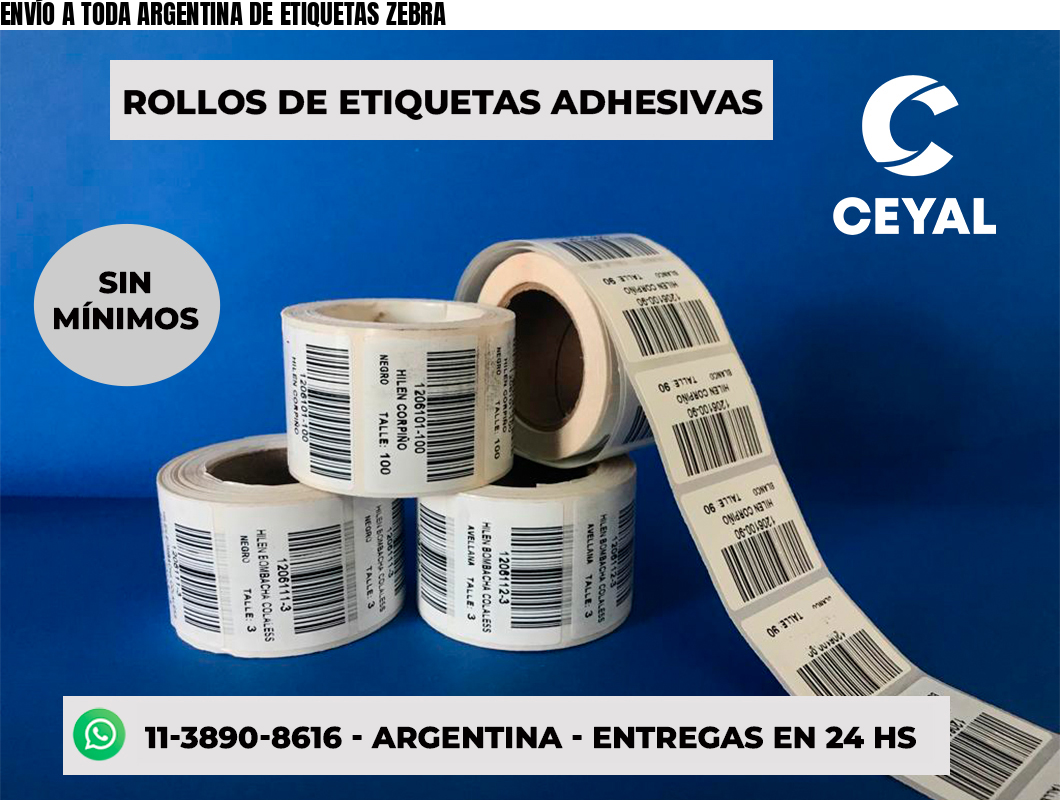 ENVÍO A TODA ARGENTINA DE ETIQUETAS ZEBRA