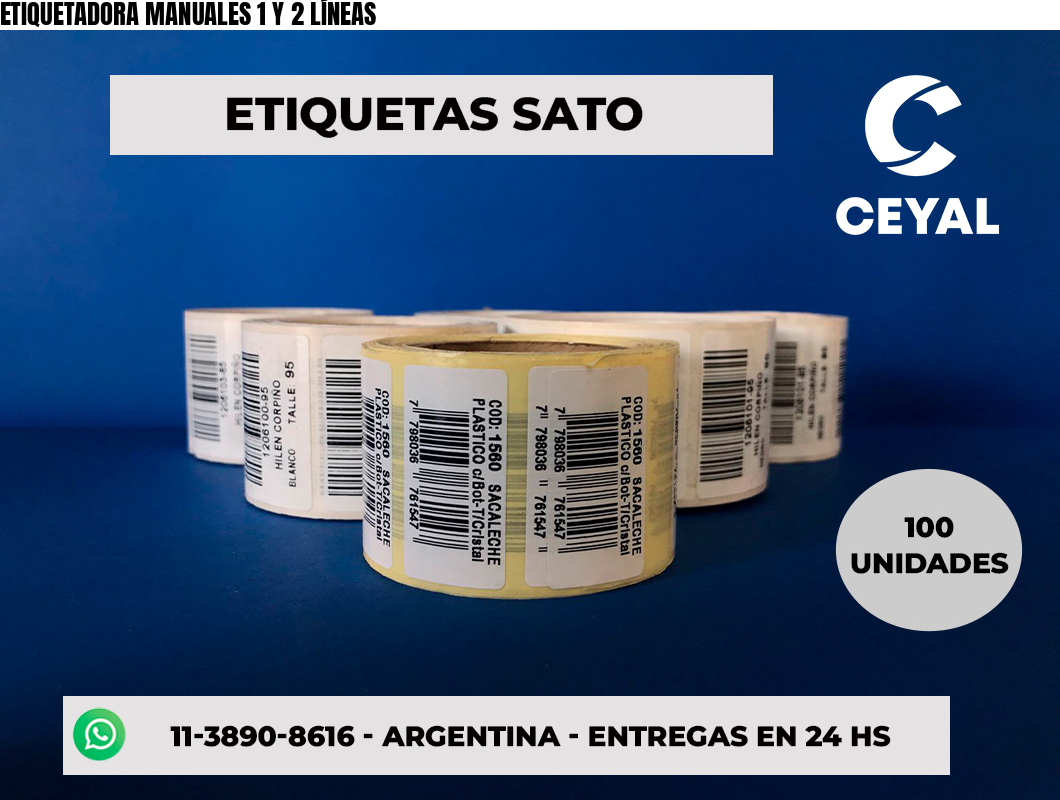 ETIQUETADORA MANUALES 1 Y 2 LÍNEAS