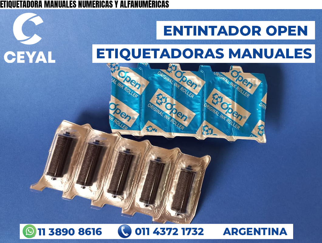 ETIQUETADORA MANUALES NUMERICAS Y ALFANUMÉRICAS