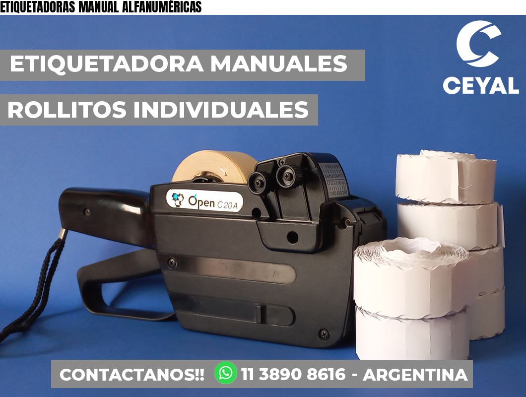 ETIQUETADORAS MANUAL ALFANUMÉRICAS