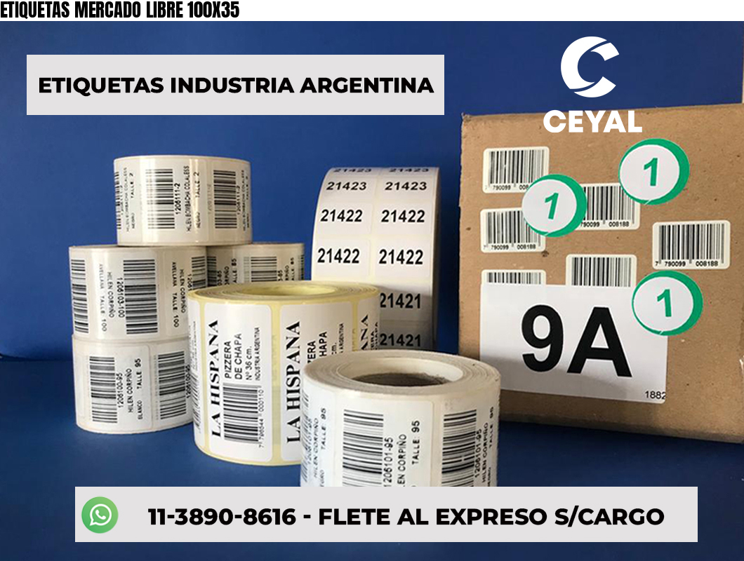 ETIQUETAS MERCADO LIBRE 100X35