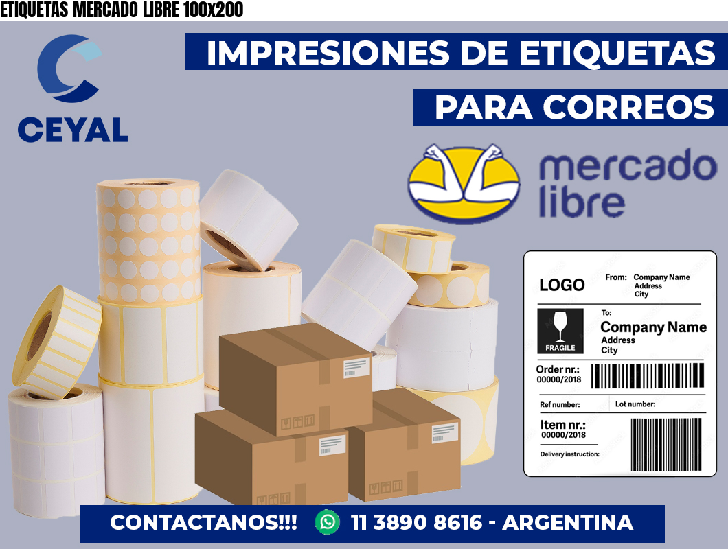 ETIQUETAS MERCADO LIBRE 100×200