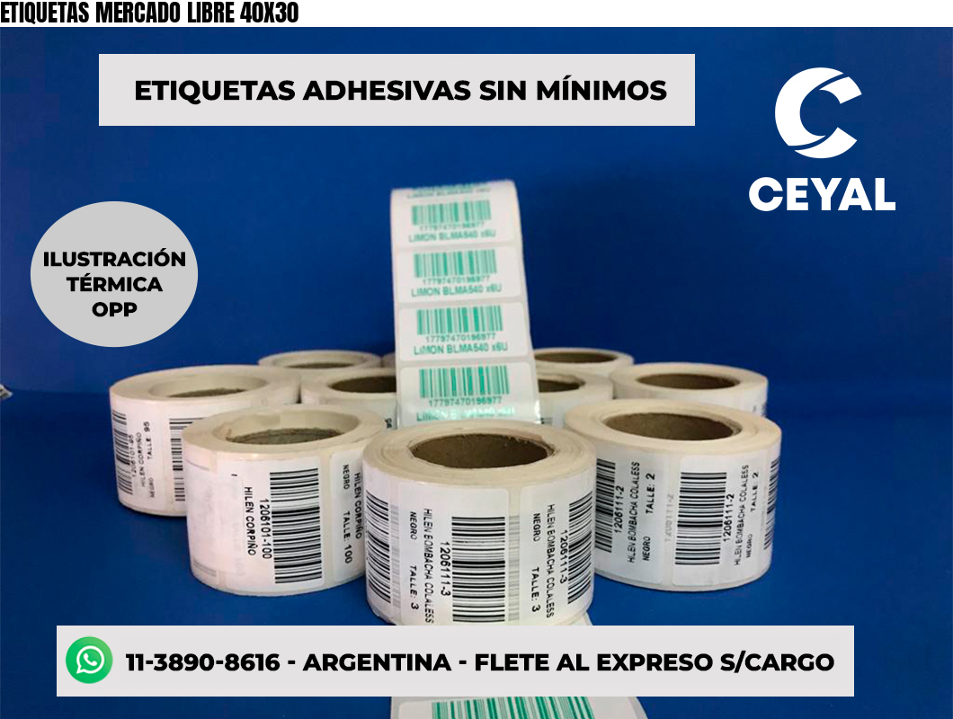 ETIQUETAS MERCADO LIBRE 40X30