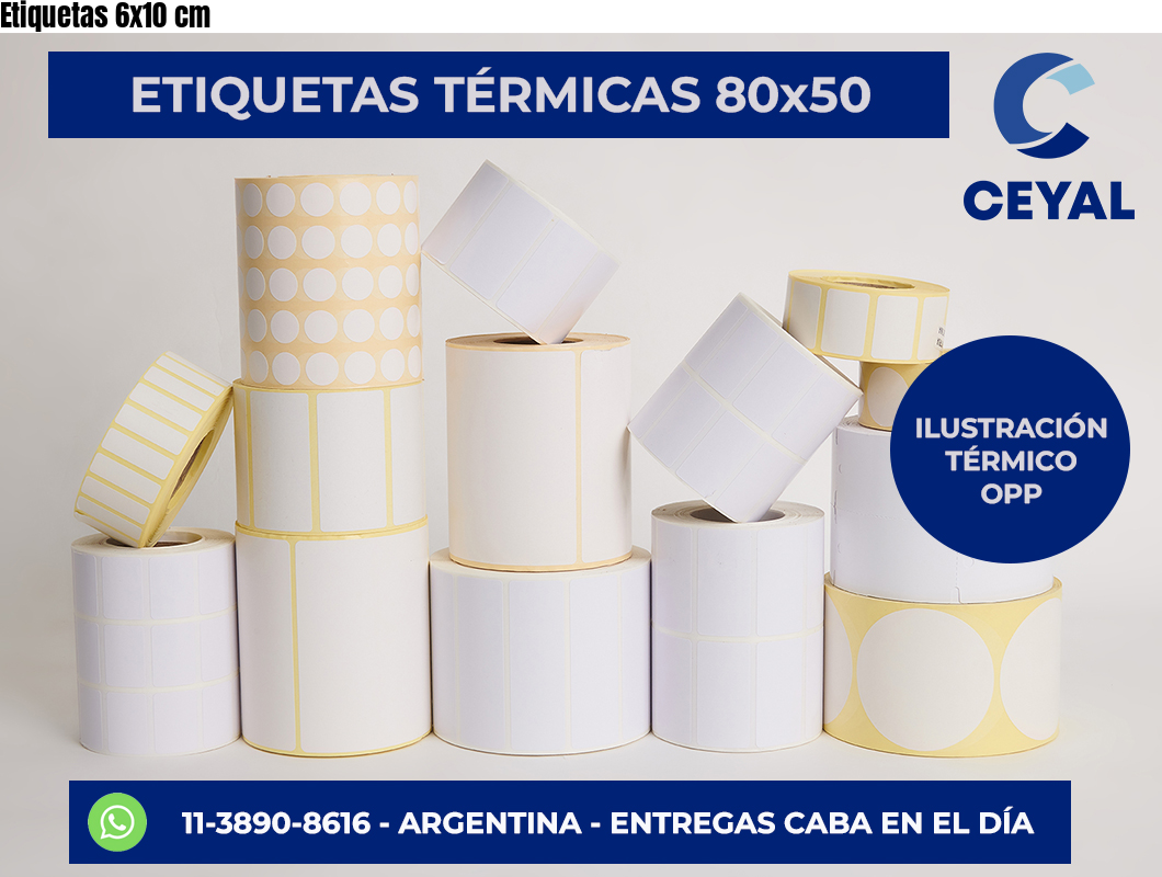Etiquetas 6×10 cm