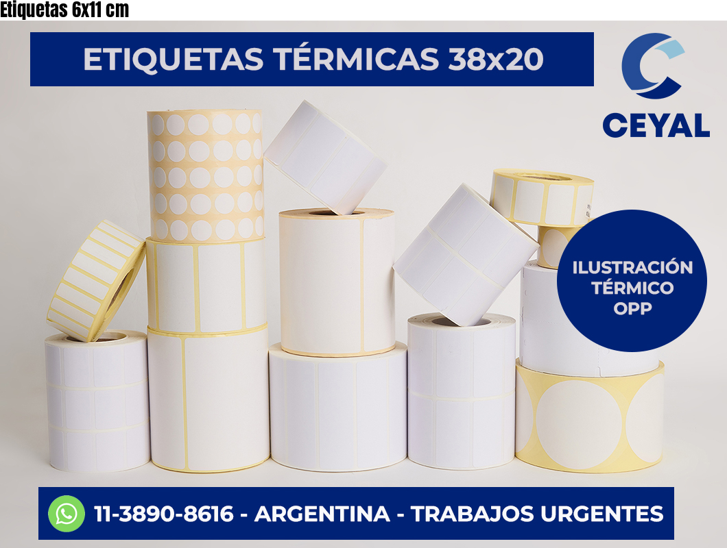 Etiquetas 6×11 cm