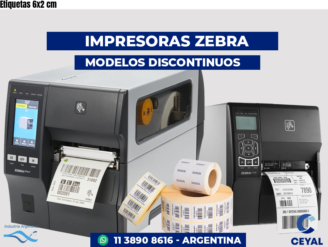 Etiquetas 6x2 cm