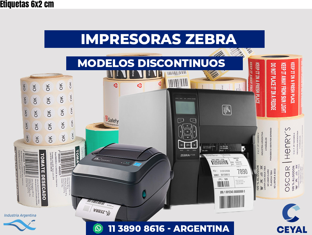 Etiquetas 6x2 cm
