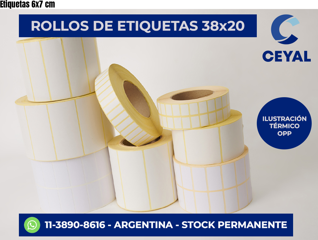 Etiquetas 6×7 cm