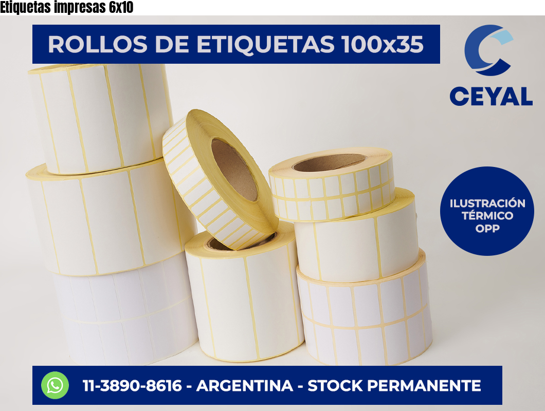 Etiquetas impresas 6×10