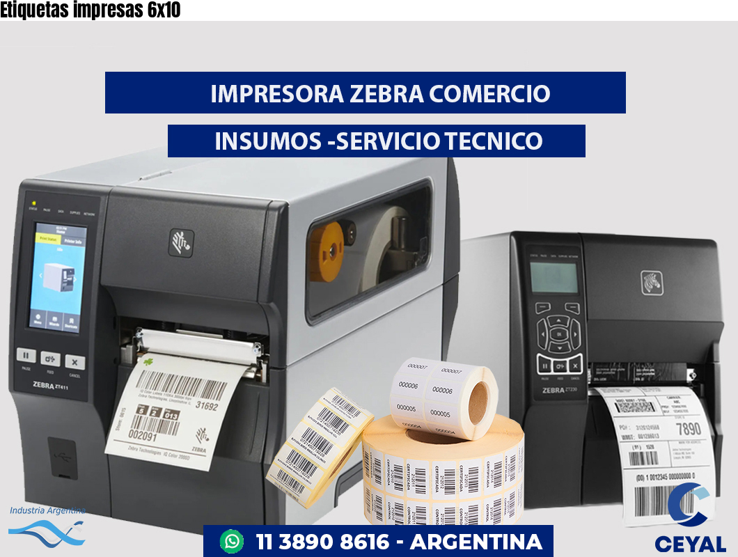 Etiquetas impresas 6x10