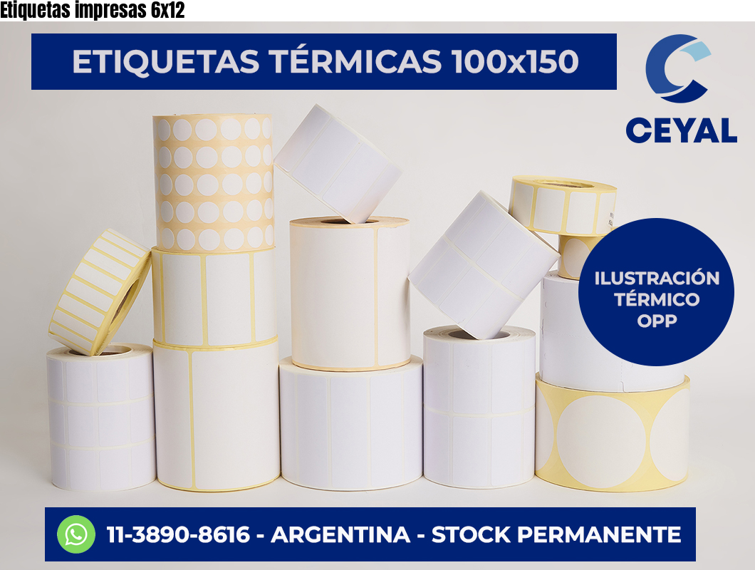 Etiquetas impresas 6×12