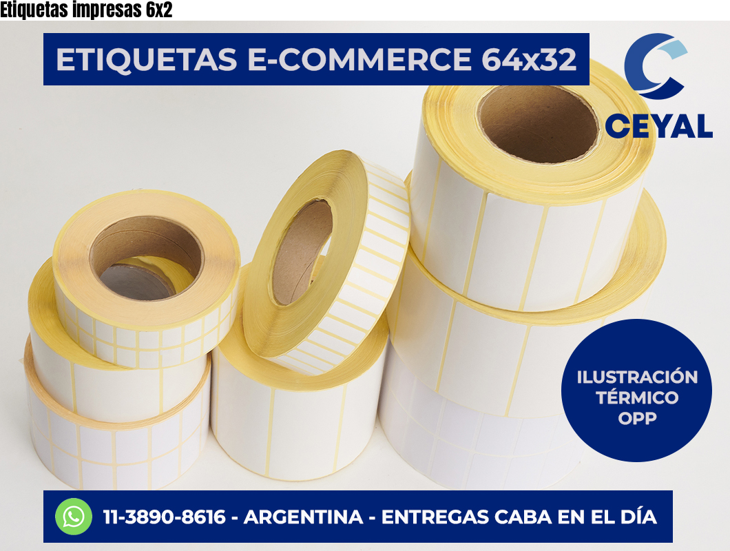 Etiquetas impresas 6×2