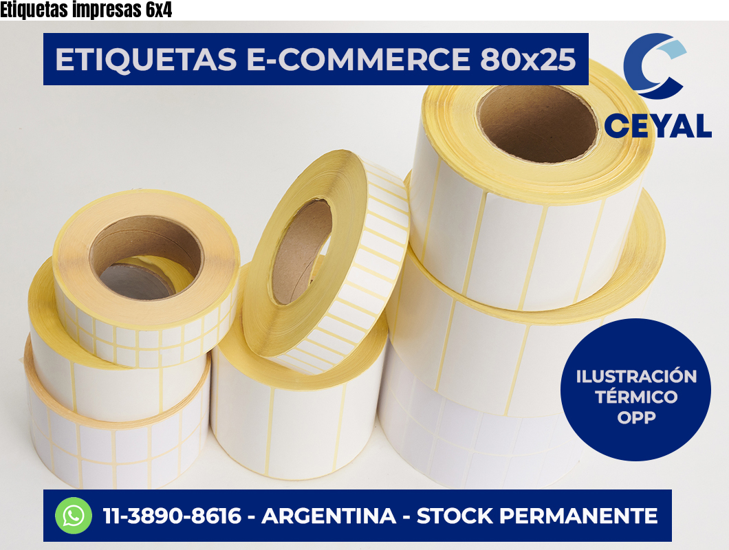 Etiquetas impresas 6×4
