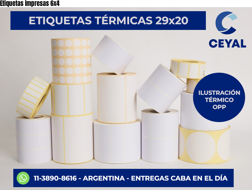 Etiquetas impresas 6×4
