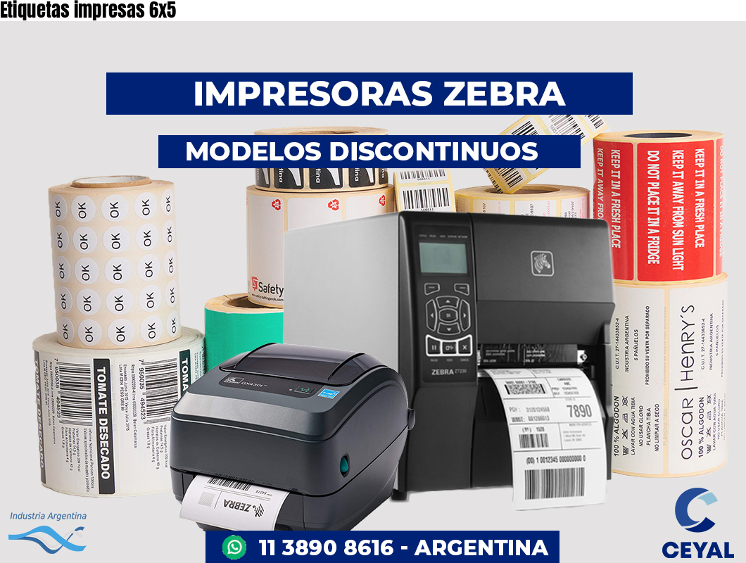 Etiquetas impresas 6x5