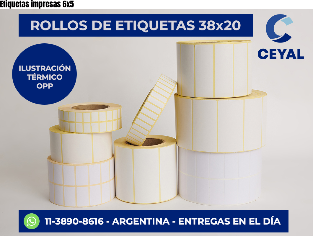 Etiquetas impresas 6×5