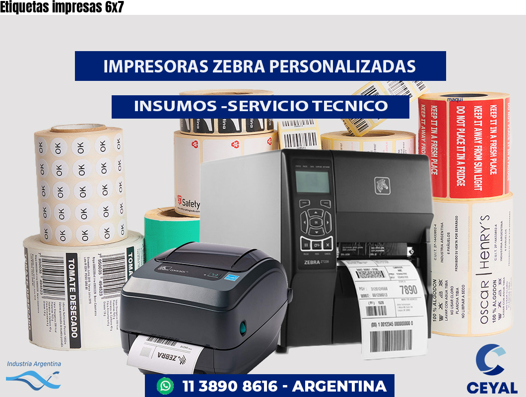 Etiquetas impresas 6x7