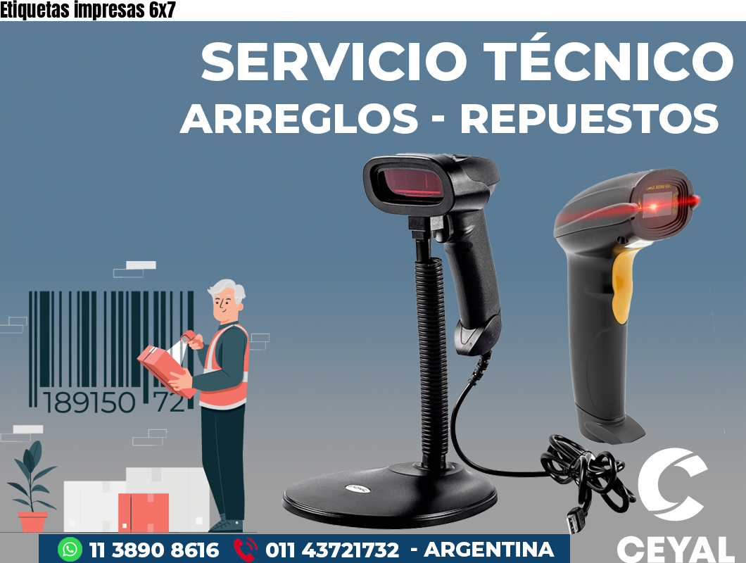 Etiquetas impresas 6x7