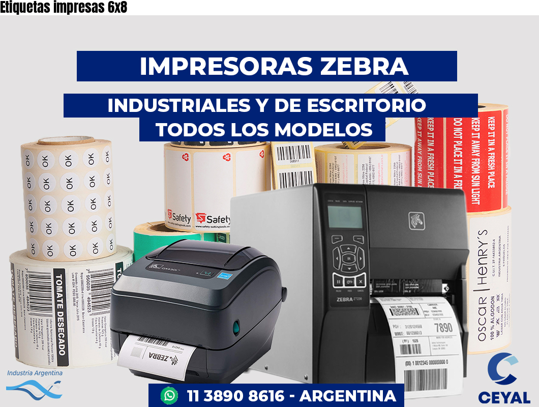 Etiquetas impresas 6x8
