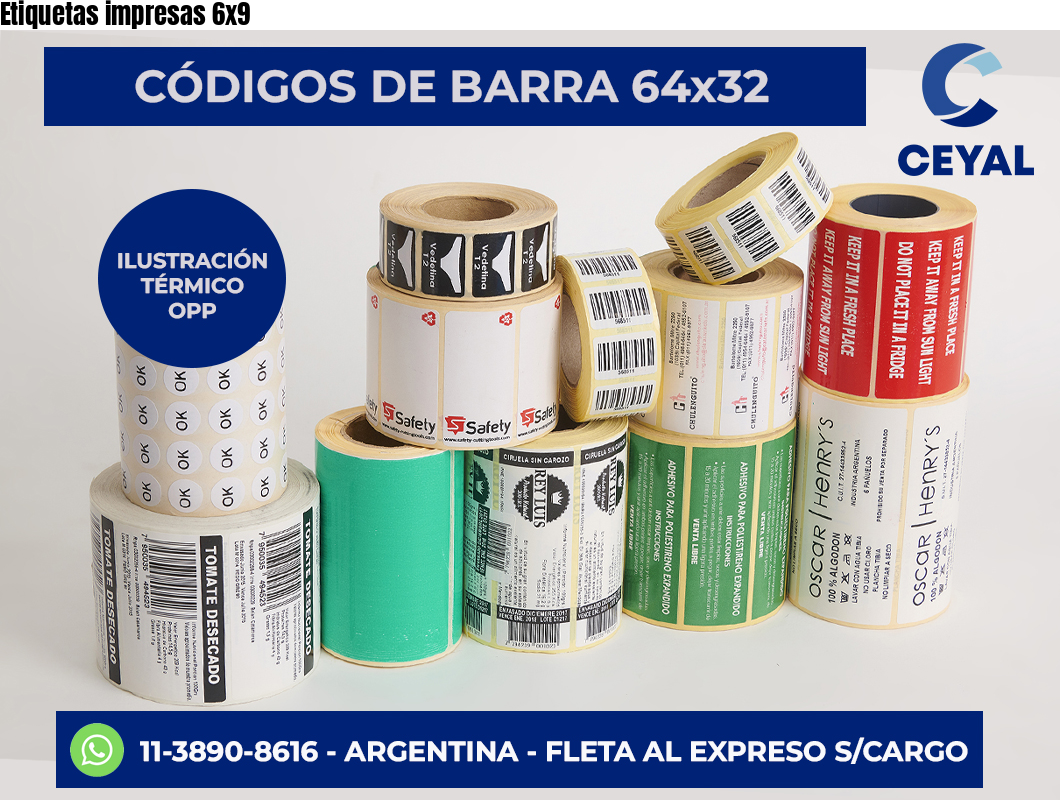 Etiquetas impresas 6×9