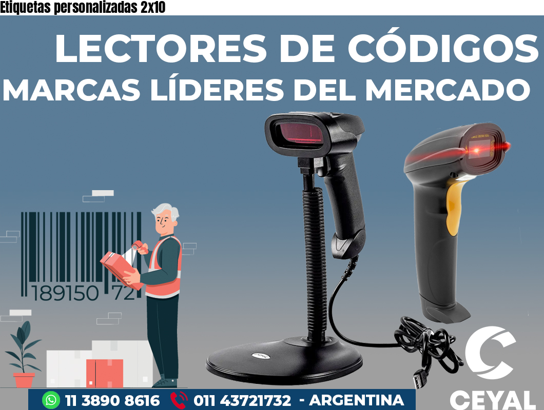 Etiquetas personalizadas 2x10 