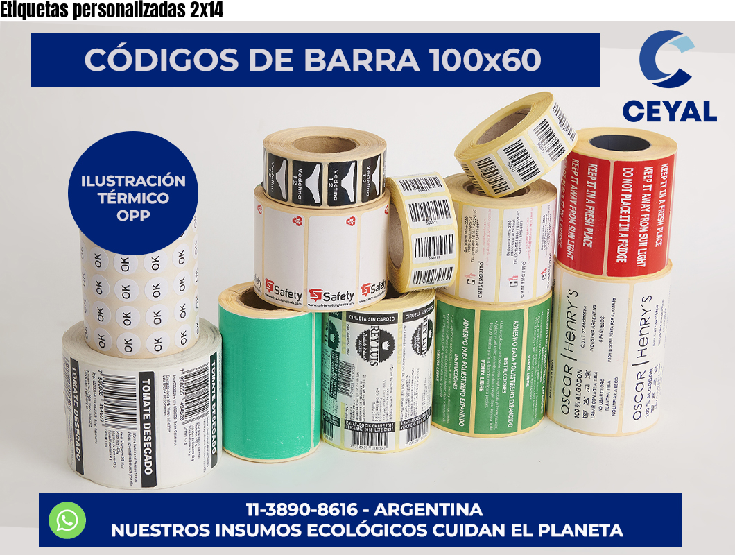 Etiquetas personalizadas 2×14