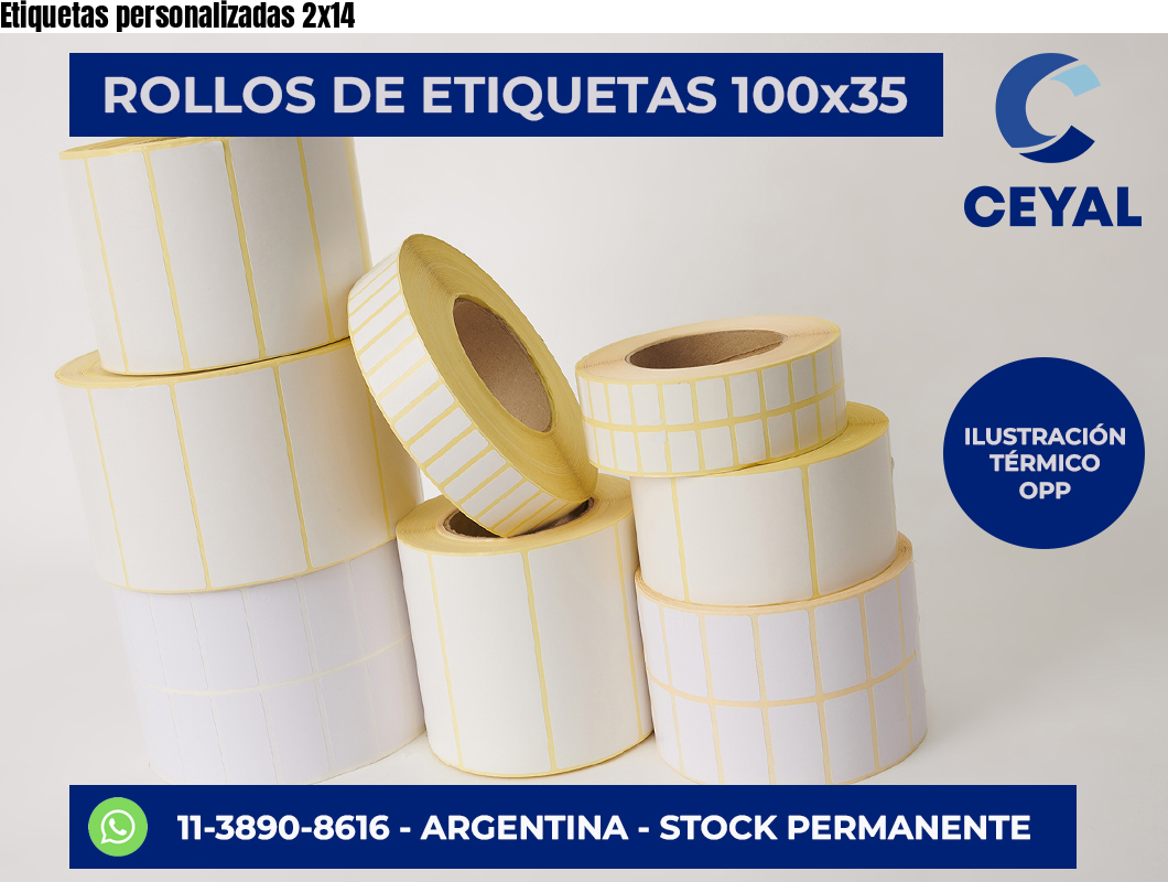 Etiquetas personalizadas 2×14