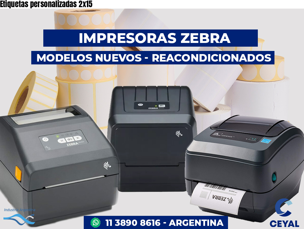Etiquetas personalizadas 2x15