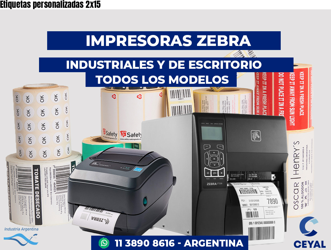 Etiquetas personalizadas 2x15