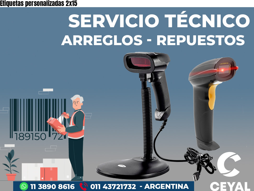 Etiquetas personalizadas 2x15