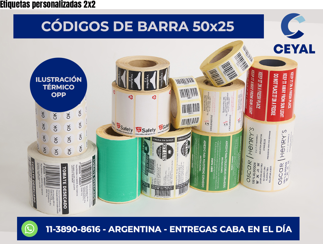 Etiquetas personalizadas 2×2