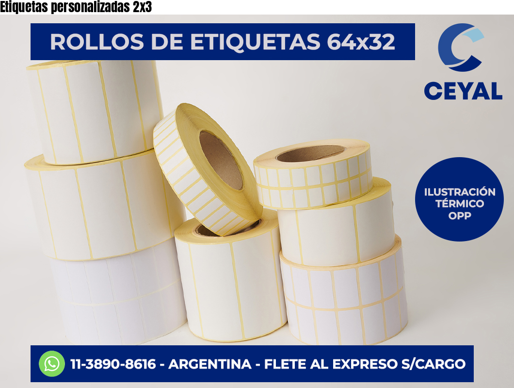 Etiquetas personalizadas 2×3