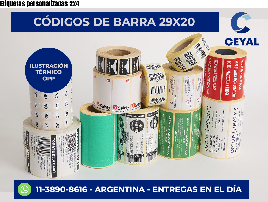 Etiquetas personalizadas 2×4
