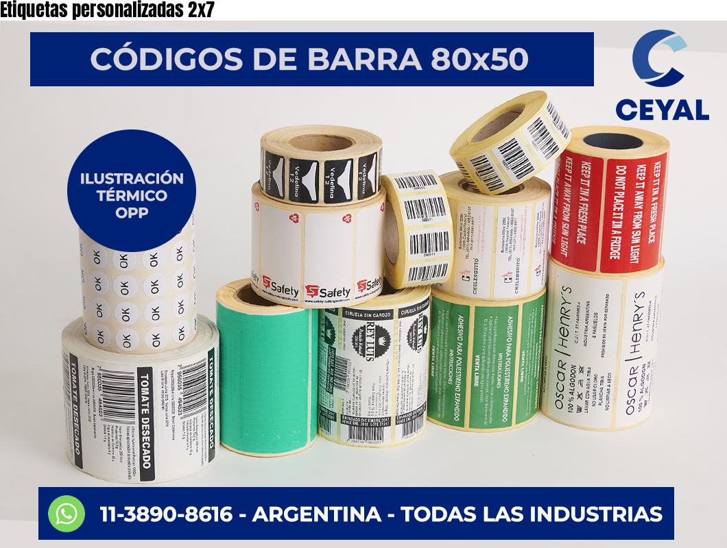 Etiquetas personalizadas 2×7